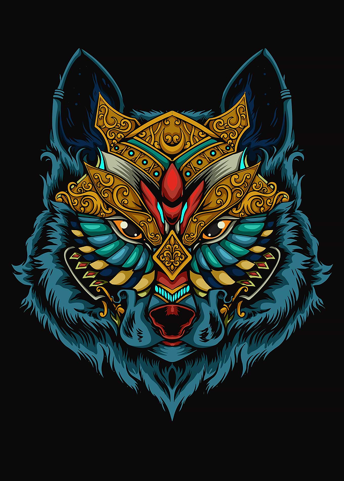 Wolf mecha head