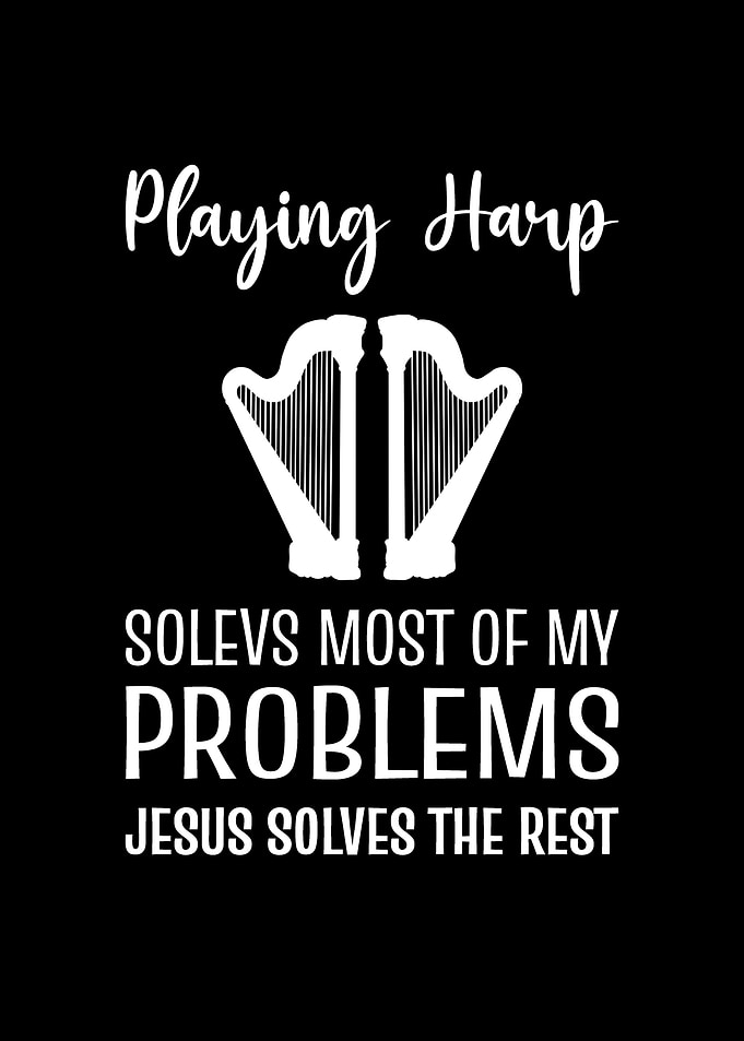 Jesus And Harp Harp Girl