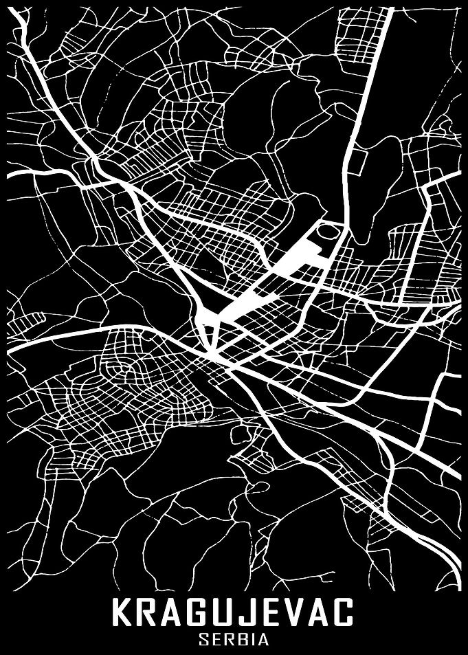 Kragujevac Serbia City Map