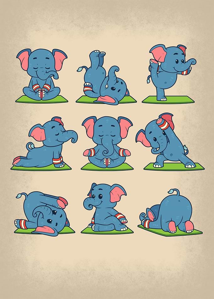 Anime Elephant Yoga