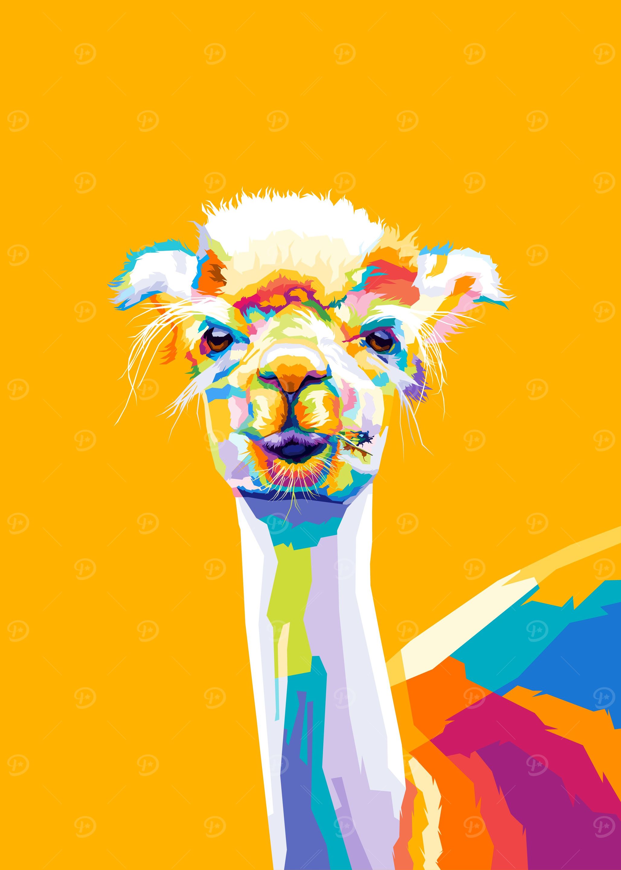 Alpaca Pop art
