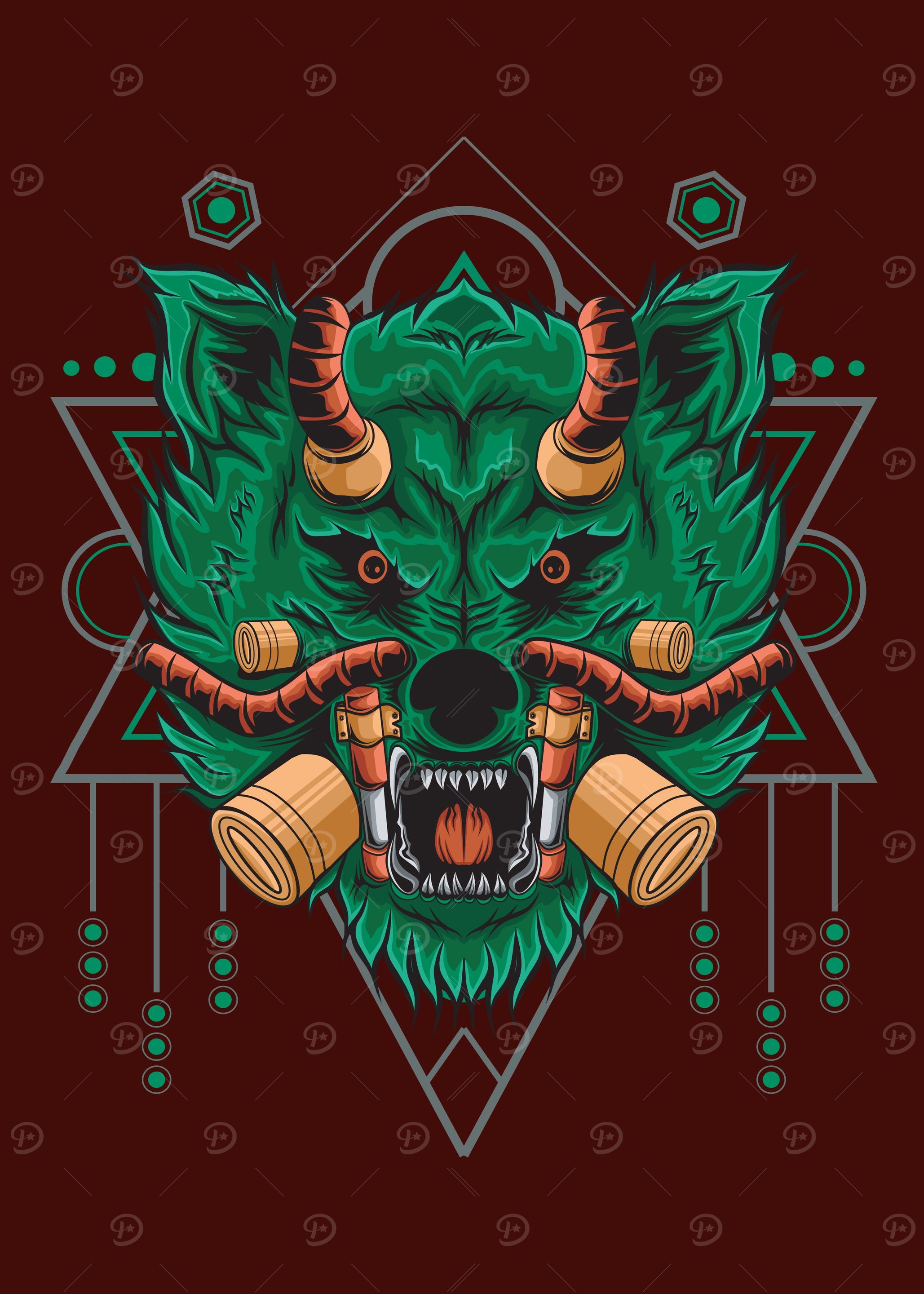 Wolf with geometric