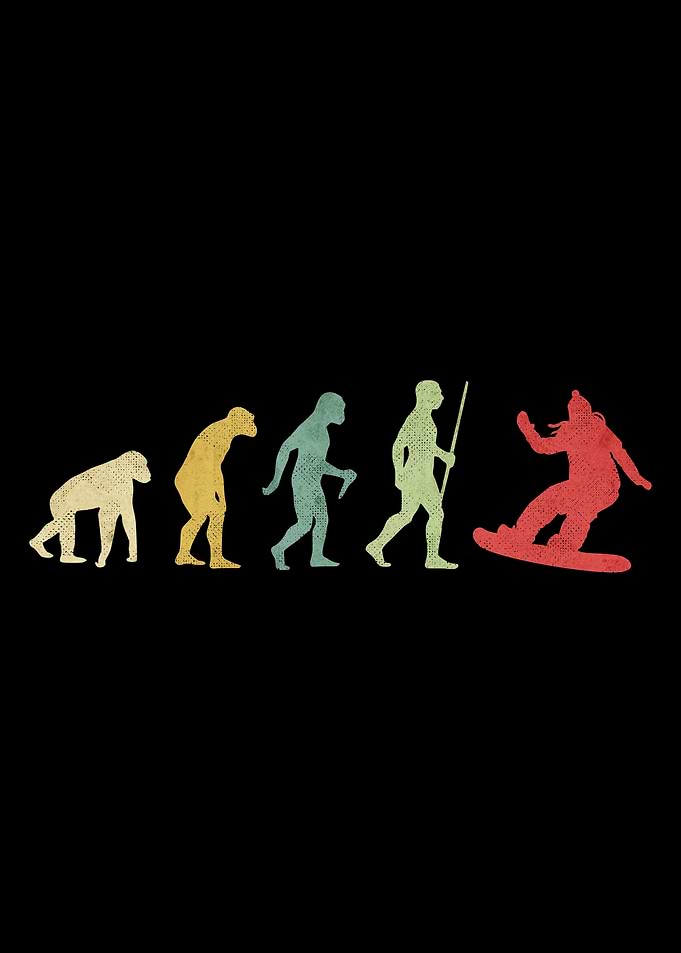 Snowboard Woman Evolution