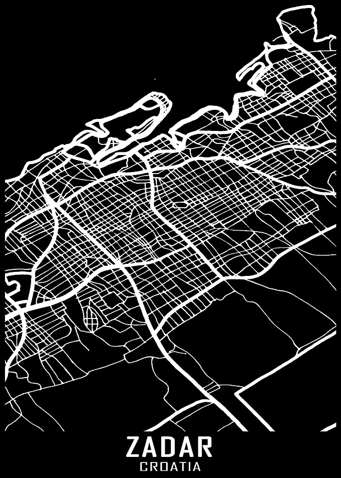 Zadar Croatia City Map