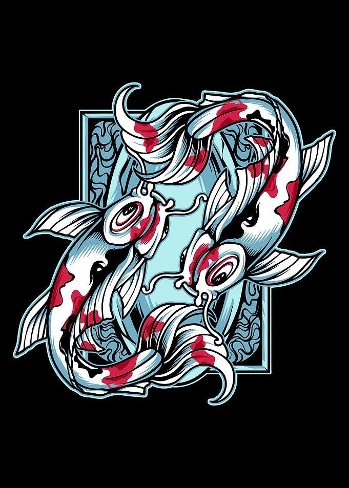 Koi fish yin yang