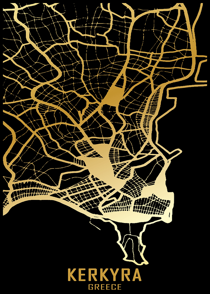 Kerkyra Greece City Map