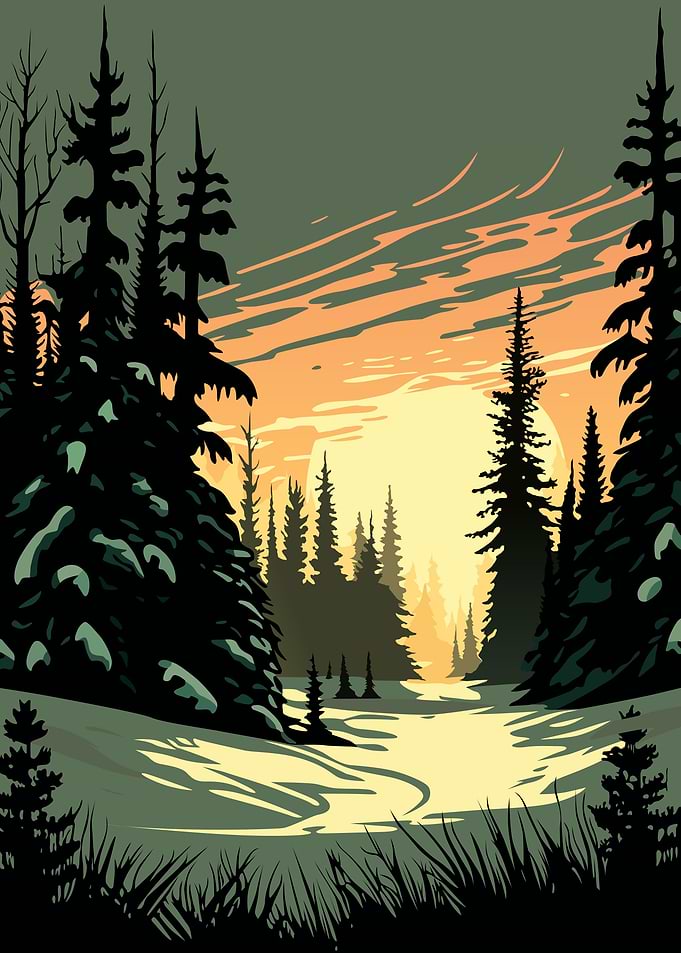 Canadian snowy landscape