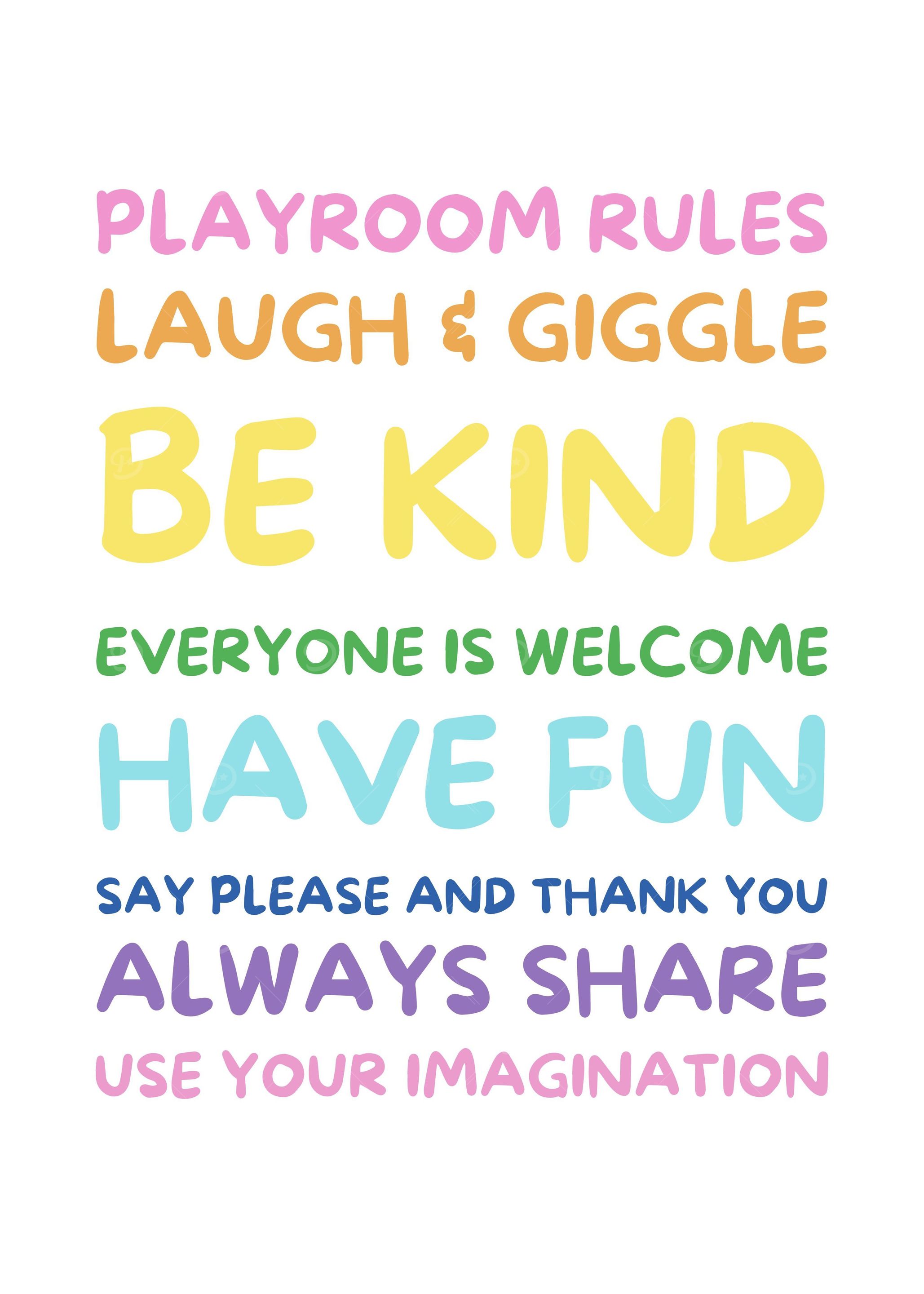 Playroom Rules