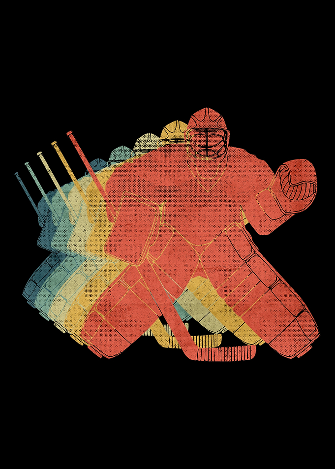Ice Hockey Goalie Retro