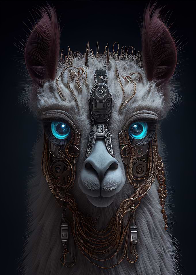 Vintage Cyborg Alpaca