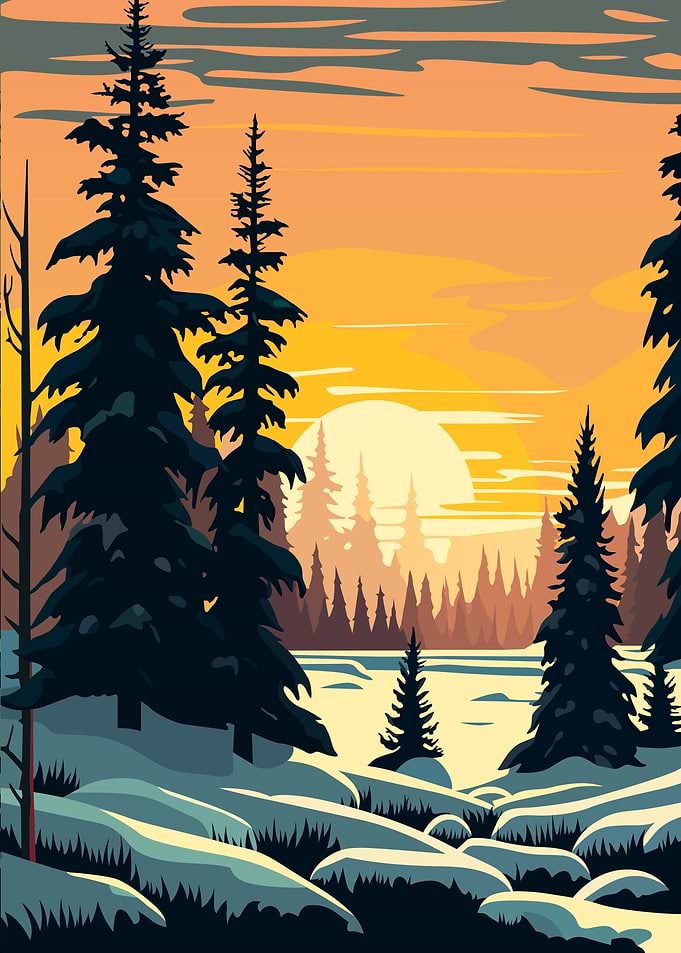 Canadian snowy landscape