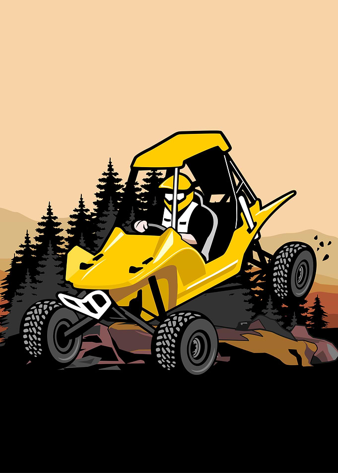 ATV offroading design art