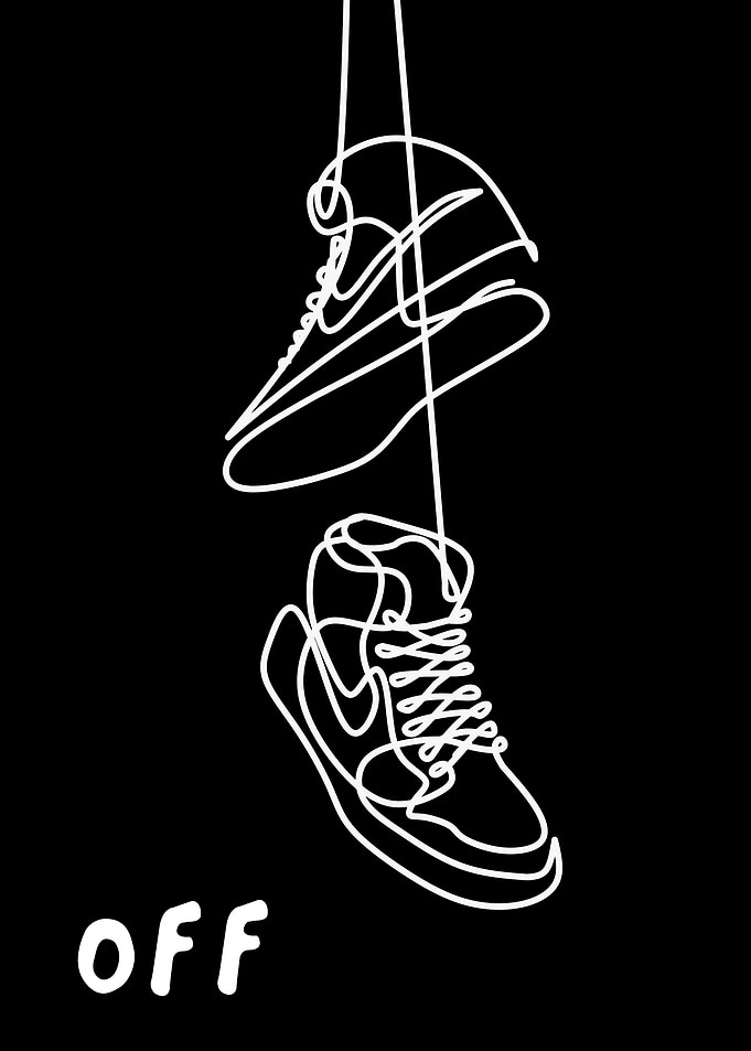 Off hanging white