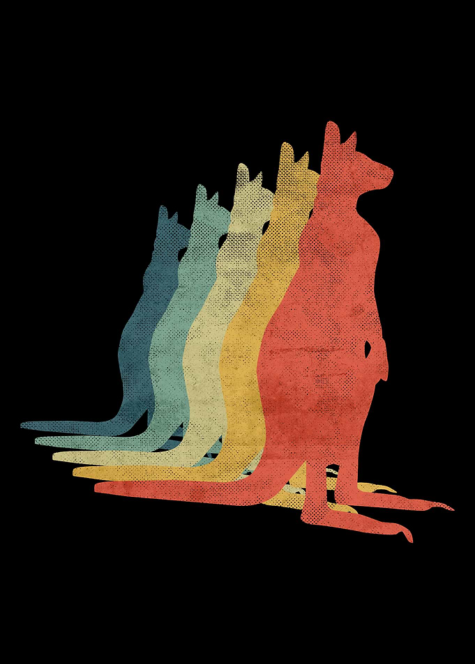 Kangaroo Retro Vintage