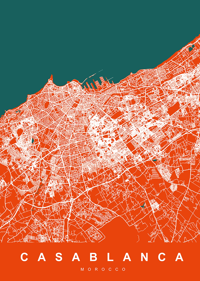 CASABLANCA Map MOROCCO