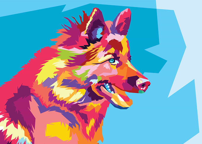 german shepherd pop art