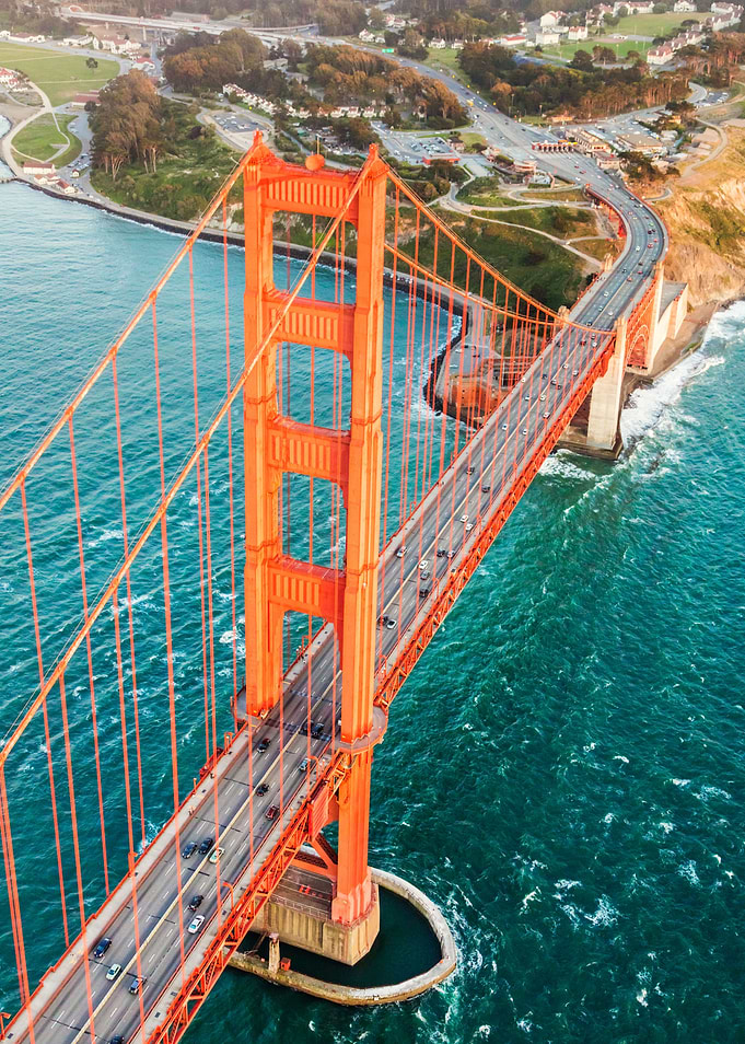 Golden gate bridge aerial