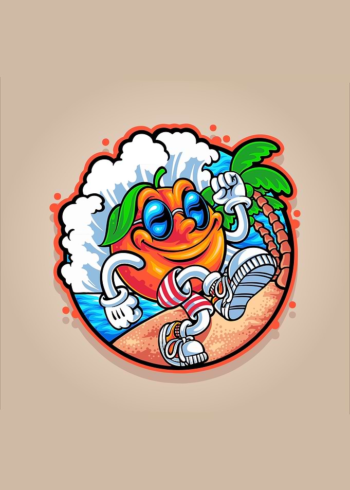 Tropical sunrise orange