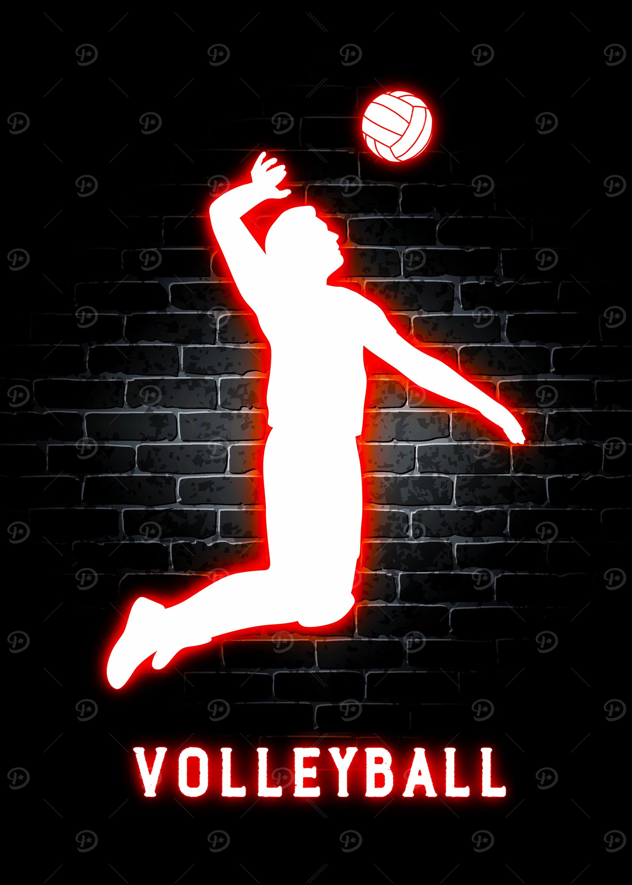 Volleyball Neon Sports