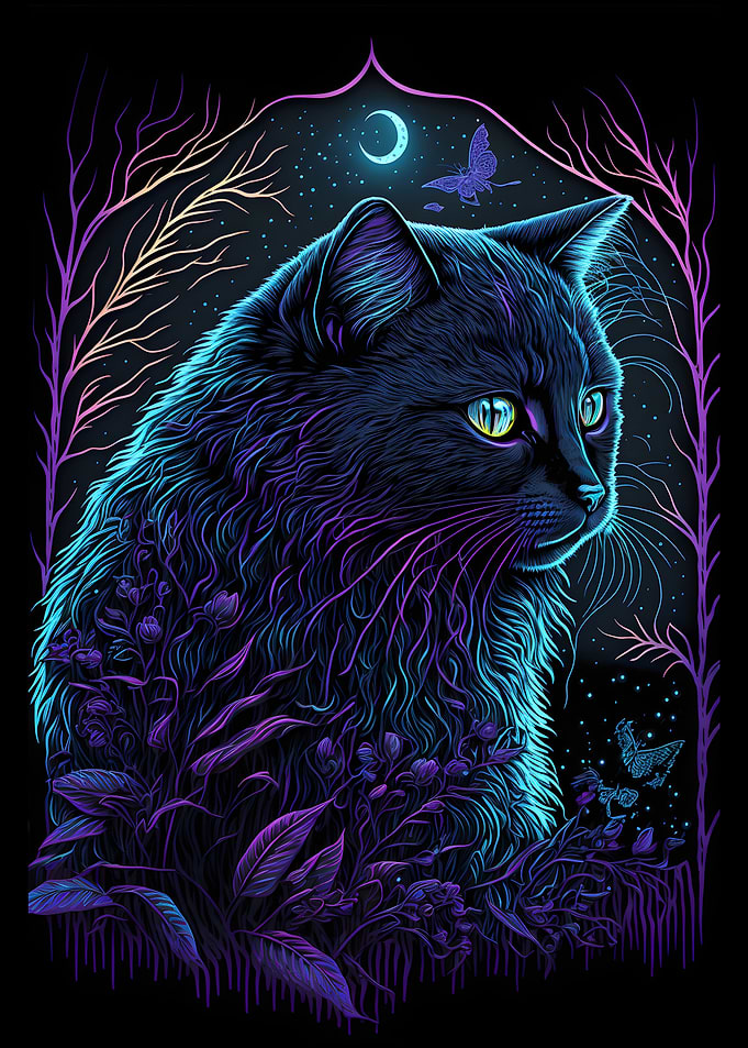 Black Light Cat 7
