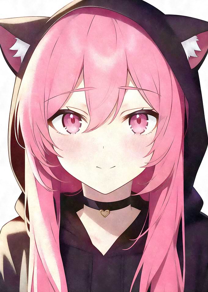 Neko Anime Watercolor