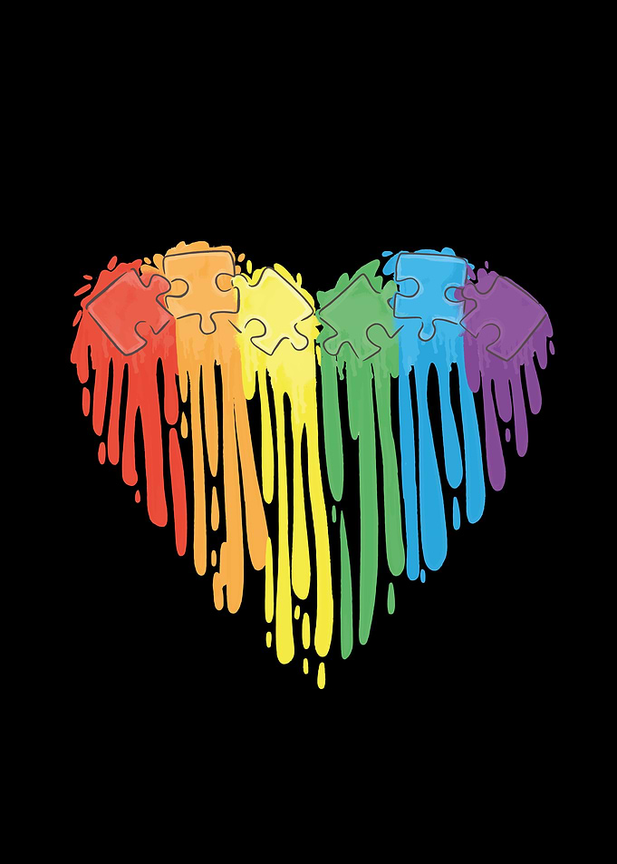 Autism awareness heart