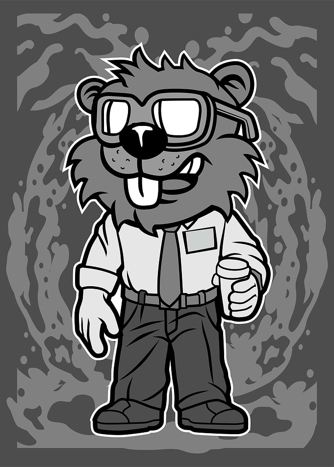 beaver business man