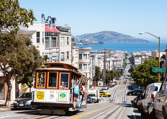Cable car on the hills