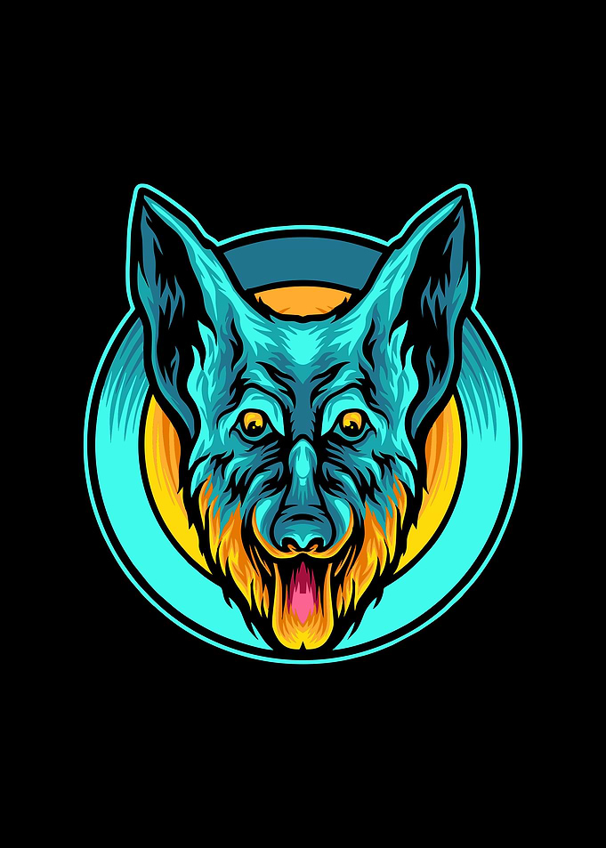 Dog head mascot