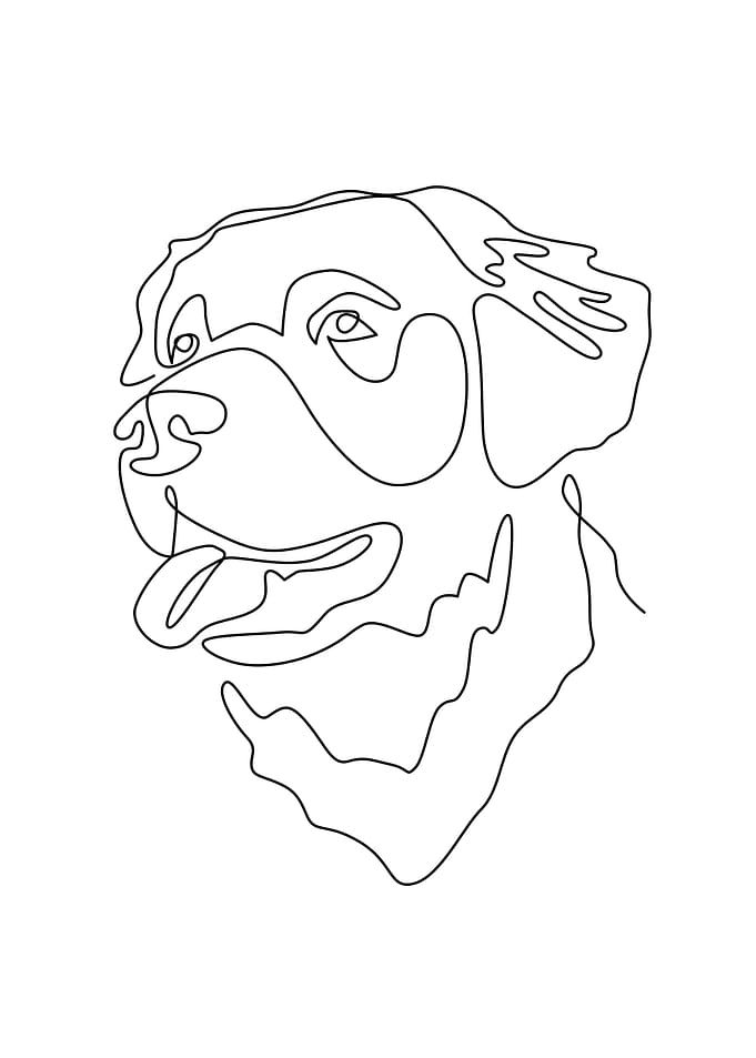 German Shepherd one line