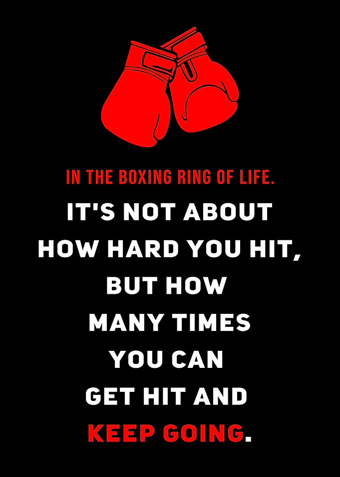 Boxing Quotes Poster Words