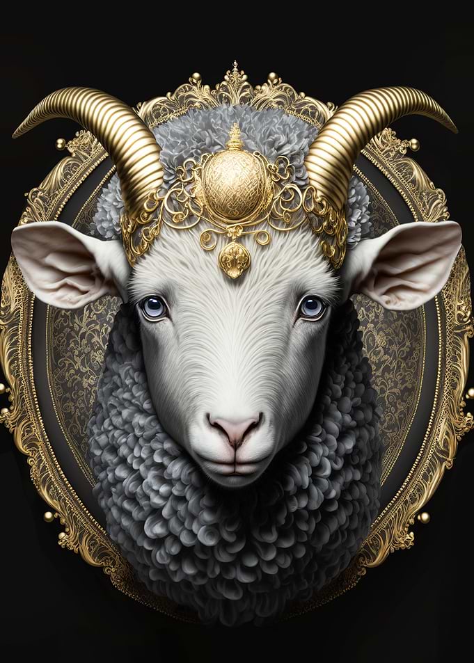 White Sheep Golden Art