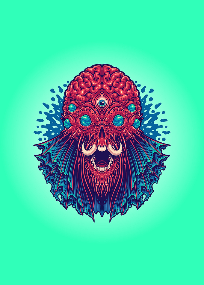 Alien mutant head