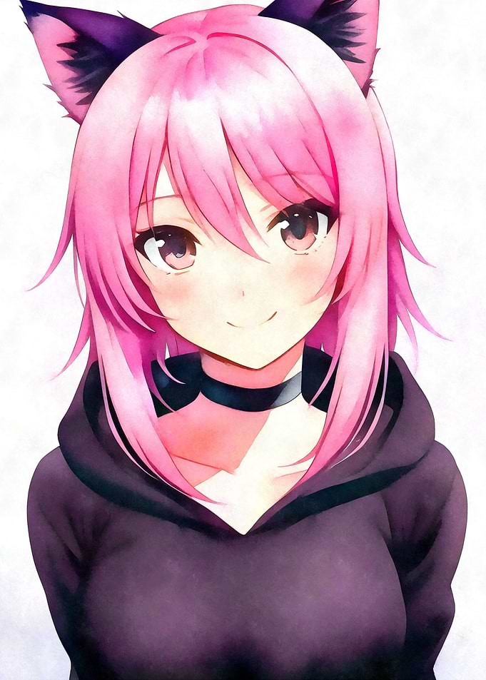 Anime Nekomimi Watercolor