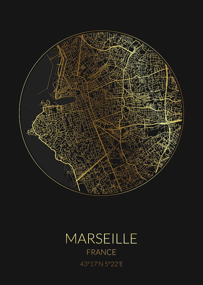 Marseille Black Gold Map