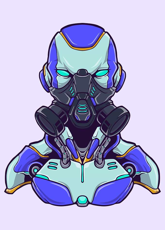 Cyberpunk robo halfbody