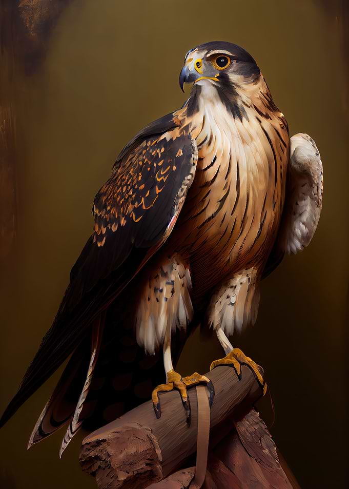 Laggar falcon Oil paint