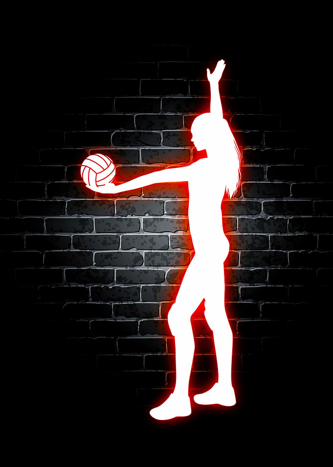 Volleyball Neon Sports