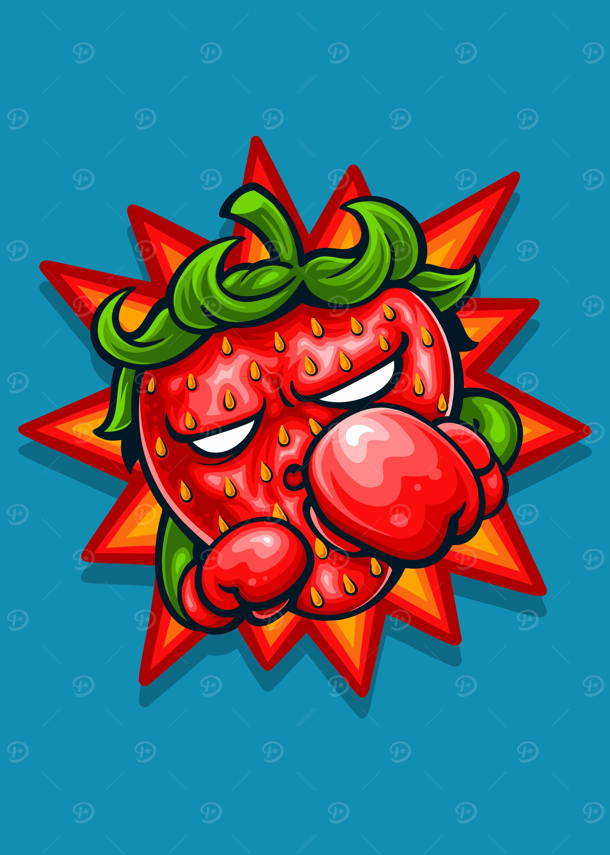 Strawberry punch mascot