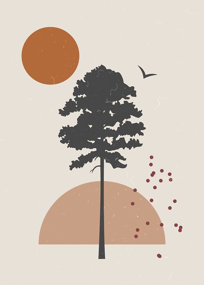 Abstract Nature Boho Art