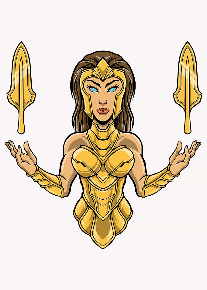 Goddess athena halfbody