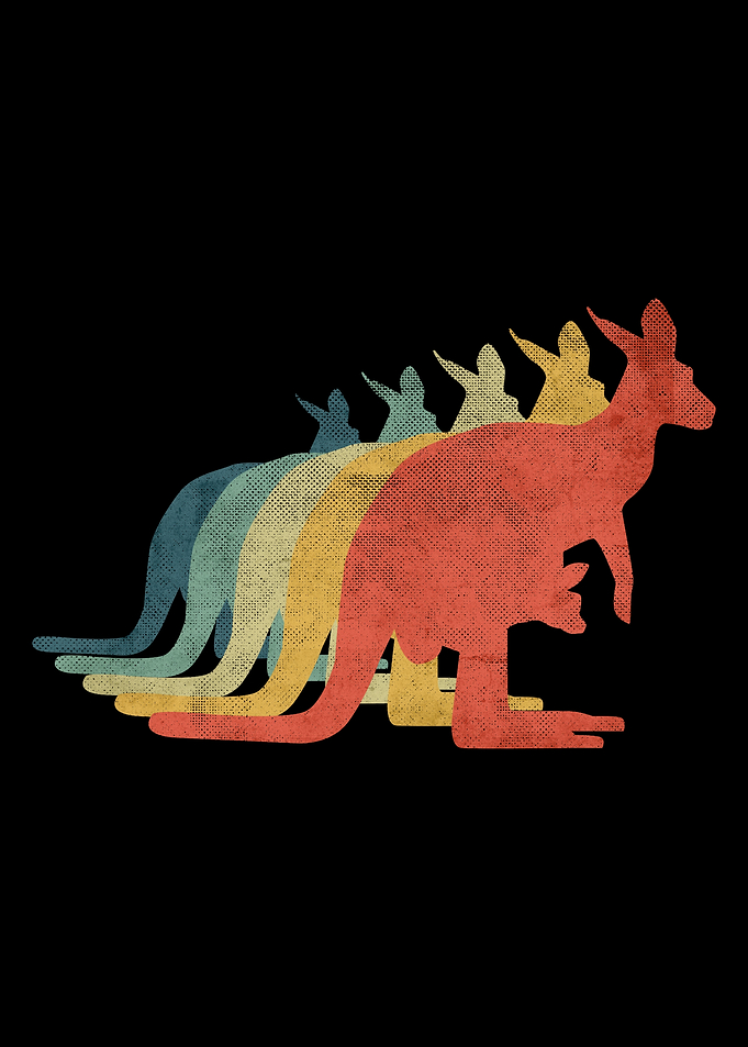 Kangaroo Retro Vintage
