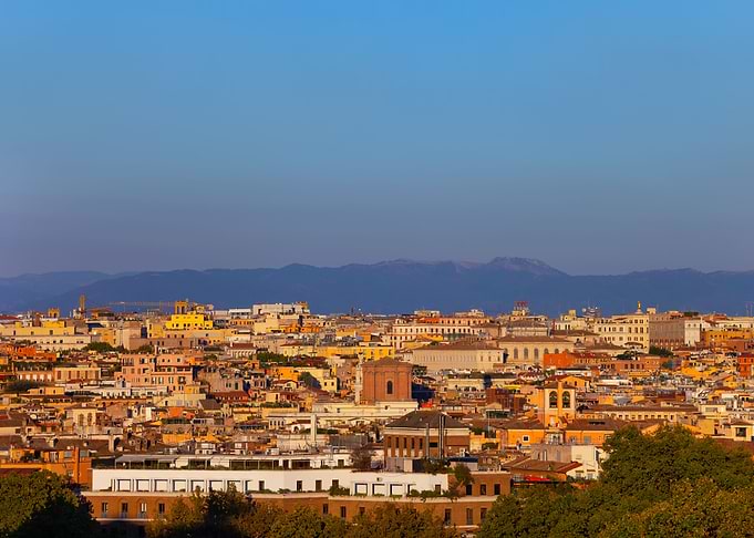 Rome City Sunset Cityscape