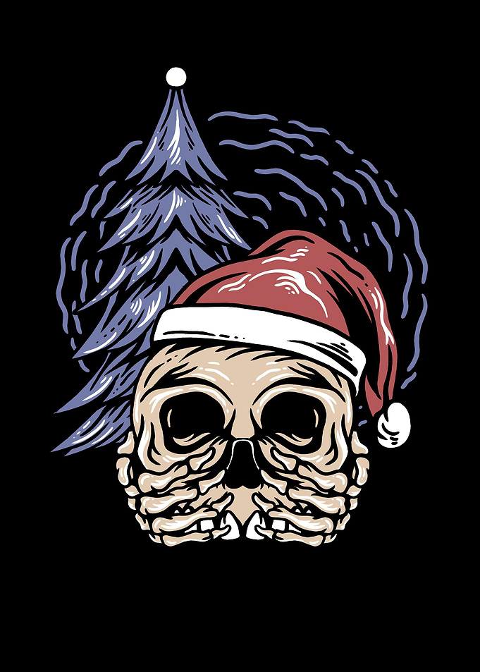 Skull christmas party