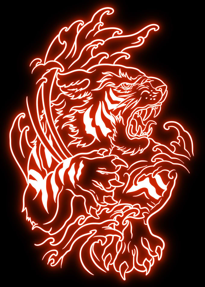 Tiger neon