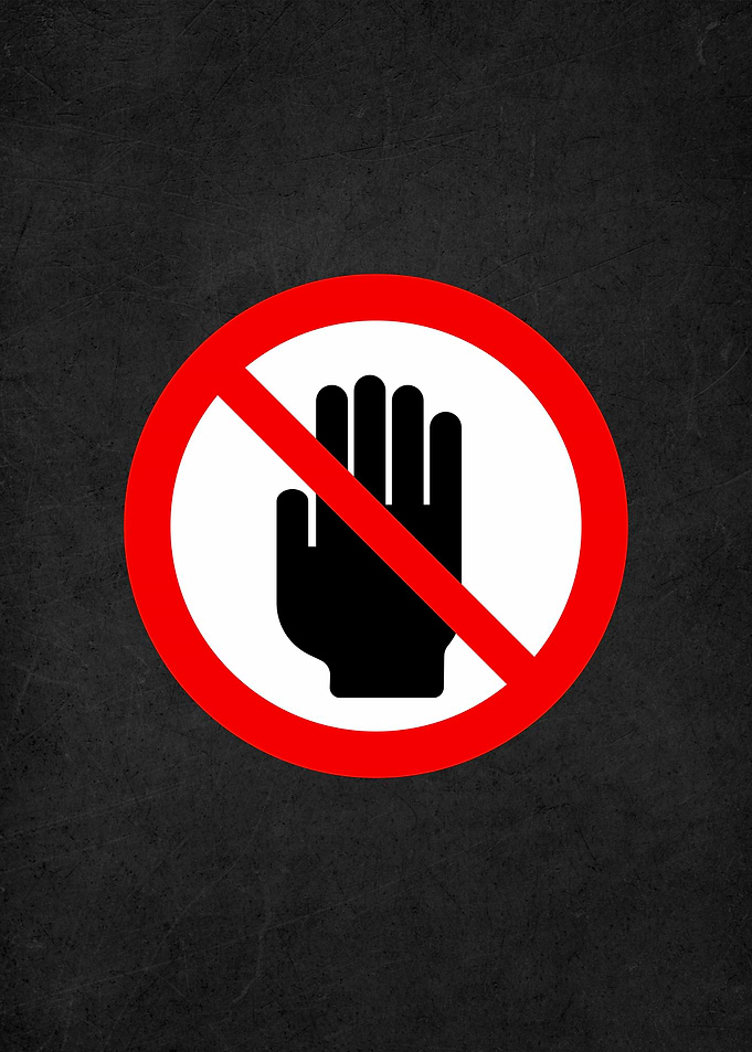 warning sign badges
