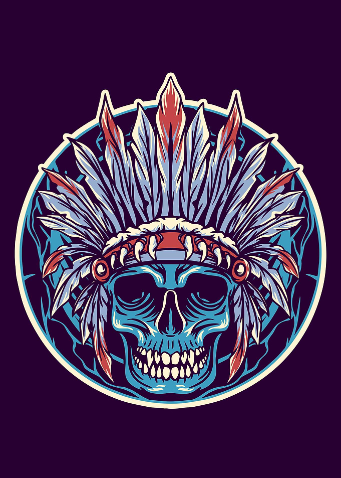 Skull of native american