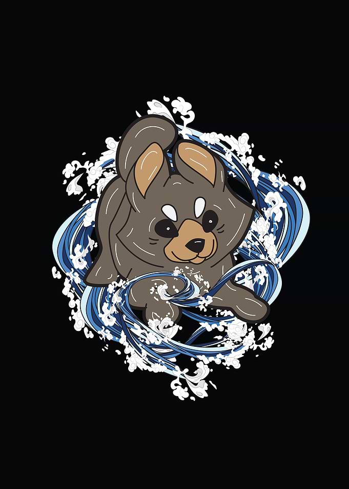 Dog with japanese style