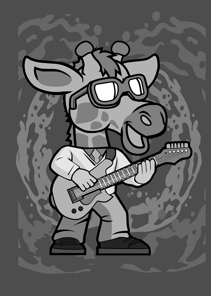 girrafe rock cartoon