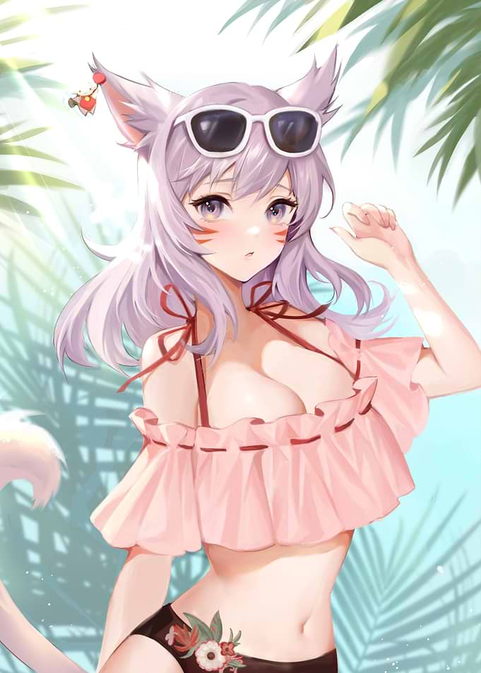 Beatiful Miqo on beach